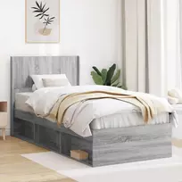 Lova Lovos rėmas su saugojimu ir nugara 3 pcs Apdirbta mediena