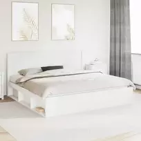 Lovos rėmas su saugojimu ir nugara Balta 200 x 200 cm