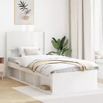 Lova Lovos rėmas su saugojimu ir nugara Balta 75 x 190 cm
