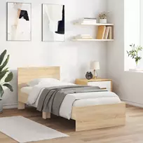 Lova Lovos Rėmas su Galvūgaliu Sonoma ąžuolas 80 x 200 cm