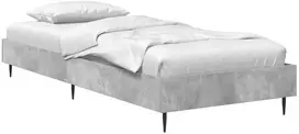 Lova Lovos rėmas Betono pilka 80 x 200 cm Apdirbta mediena