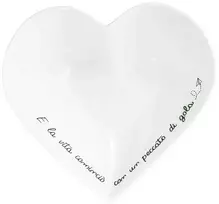 LA PORCELLANA BIANCA GLI ONESTI 2 širdies formos dubenėlių rinkinys - 16 cm