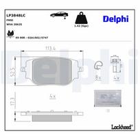 Stabdžių trinkelių rinkinys, diskinis stabdys DELPHI LP3848LC