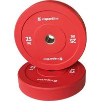 Guminis svorio diskas inSPORTline Bumper Plate Go 25 kg 50 mm