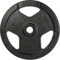 Ketaus svorio diskas inSPORTline Hamerton, juodas, 10 kg, 30 mm