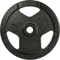 Ketaus svorio diskas inSPORTline Hamerton, juodas, 2,5 kg, 30 mm