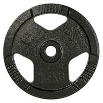 Ketaus svorio diskas inSPORTline Hamerton, juodas, 1,25 kg, 30 mm