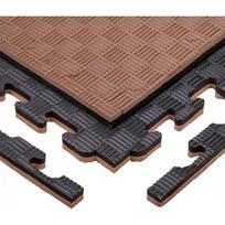 Tatami dėlionės kilimėlis inSPORTline Sazegul 100 x 100 x 2 cm - Mocha mousse-černá, vzor 5 proužků
