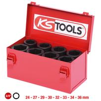 Šešiakampių smūginių galvų rinkinys 3/4", 8 vnt., 515.0510 KSTOOLS