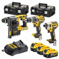 Dewalt Belaidžių įrankių rinkinys DCK368P3T-QW, 18V, 5000mAh, 3 akumuliatoriai, 2000 aps/min, 550 aps/min, bešepetėlis variklis