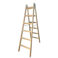 Medinės dvipusės buitinės kopėčios 2x6 150kg AW23037 AWTOOLS