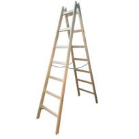 Medinės dvipusės buitinės kopėčios 2x7 150kg AW23038 AWTOOLS