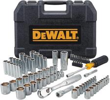 Dewalt lizdų įrankių rinkinys DWMT81531-1, 84 vnt., 1/4-3/8 col. kvadratinis antgalis, metrinė/imperinė, 72 dantų reketas