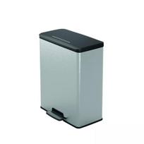 Pedalinis kibiras Curver Deco Bin 0801128C70 65L sidabrinis 61.5x48.6x31.6cm