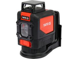 Yato Penkių linijų žalias lazeris YT-30435, ±3mm/10m, IP54, -10~50°C, 4x1.5V AA, 8h, laikiklis įtrauktas