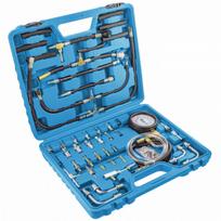 Hogert Kuro įpurškimo slėgio testeris HT8G415, 10bar, 140psi, 36 adapterių, 1 manometras, su adapteriu