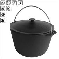 Turistinis ketaus puodas, 6L, su ketaus dangteliu, ТМ, 260mm; BC-KT06-1 BRIZOLL