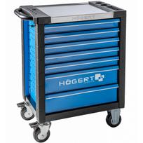 Hogert įrankių spinta HT7G572, 7 stalčiai, 550x400x75mm, 550x400x154mm, TPR ratai, saugos spyna