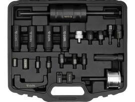 Yato dyzelinių purkštukų rinkinys YT-06175, 22 vnt., anglinis plienas, taikymas: Bosch, Delphi, Denso, Siemens, 1/2" (12.7 mm)