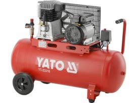 Tepalinis oro kompresorius pneumatiniams įrankiams su didele 100L talpa 2200W 360l/min 10bar 2 cilindrai YT-23310 YATO