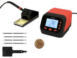 Lituoklio stotis T12 75 W 24 V 90–480 °C ±2 °C T12-ILS antgaliai automatinis miego režimas LCD ekranas YT-82461 YATO
