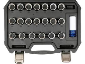 Yato Rato veržlių antgalių rinkinys YT-060306, 21 vnt., CrMo, 1/2" (12.7mm), oksiduotas, saugumo varžtams