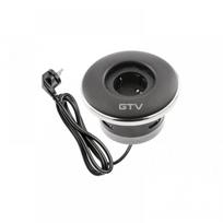 Gtv Baldų lizdas SHUTTER AE-GM1SSHU-20, 1xSHUKO, 1,5m, juodas, IP20, 3500W, lengvas montavimas