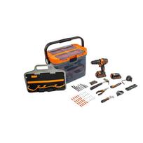 18V gręžtuvas ir priedai 2x1.5Ah 400mA 78 priedų rinkinys dėžėje BCKSB04-QW BLACK DECKER