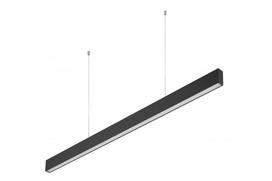 LED pakabinamas lubinis šviestuvas LIVIA, 40W, 3600lm, AC220-240V, 100°, RA>80, IP20, AL/PC, 4000K, 120cm, juodas, LD-LIV40WNB-00 GTV