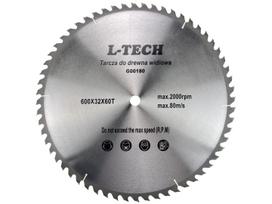 Geko Pjūklas diskas G00180, 600mm, 32mm, 60 dantų, 2000aps./min, volframo karbido dantys, aukštos kokybės plienas