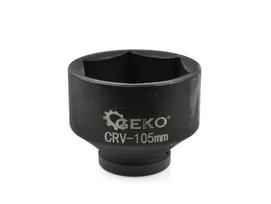 Geko smūginis lizdas G10543, 105mm, 1 colio kvadratinis diskas, chromo vanadžio plienas, pneumatiniams veržliasukiams