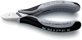 Elektronikas diagonālie griezēji, KNIPEX, 77 22 115 ESD, ESD aizsardzība, cietība 62 HRC, ergonomiski rokturi