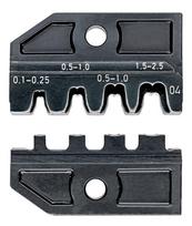 Kompresijas uzgaļu komplekts, KNIPEX, 97 49 04, 0.1 - 2.5 mm², 4 profili