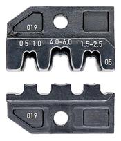 Kompresijas uzgaļu komplekts, KNIPEX, 97 49 05, 0,5 - 6,0 mm², 3 profili, 4,8 + 6,3 mm savienotāji