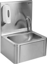 Knee-operated wash basin, YG-10010, YATO, nerūsējošā tērauda, 40x33 cm, ar ziepju dozatoru un temperatūras regulatoru