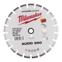 Milwaukee deimantinis pjovimo diskas AUDD 352 4932471987, 350mm, 25.4mm, 10mm, 2.6mm, 1 vnt, asfaltas, betonas, keramika