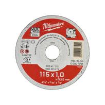 Milwaukee metalo pjovimo diskas SCS 41 / 115 4932451475, 115mm, 1mm, 22.2mm, 200 vnt, plonas, geležies ir plieno pjovimui