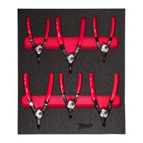 SPROSTGREDZENU SPICO KNAIBĻU PUTU IELIKTŅU KOMPLEKTS, 6 PC CIRCLIP PLIERS FOAM INSERT SET, 4932493633 MILWAUKEE
