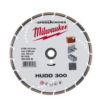 Milwaukee deimantinis pjovimo diskas HUDD 300 4932493298, 300mm, 25.4mm, 10mm, 2.6mm, 1 vnt, lazeriu suvirinti segmentai