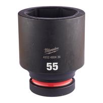 SHOCKWAVE™ IMPACT DUTY TRIECIENIZTURĪGAS UZGRIEŽŅU MUCIŅAS, 55 MM 1" IMPACT SOCKET DEEP - 1PC, 4932480436 MILWAUKEE