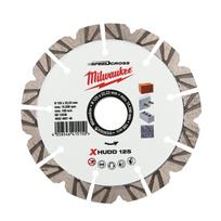 Milwaukee deimantinis pjovimo diskas XHUDD 125 4932492148, 125mm, 22.23mm, 12mm, 2.6mm, 1 vnt, lazeriu suvirinti V formos dantukai