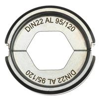 PRESES VEIDNES DIN STANDARTS, ALUMĪNIJA, DIN22 AL 95/120 - 1 PC, 4932451775 MILWAUKEE