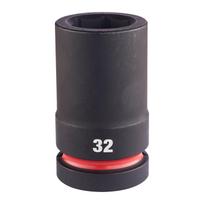 SHOCKWAVE™ IMPACT DUTY TRIECIENIZTURĪGAS UZGRIEŽŅU MUCIŅAS, 32 MM 1" IMPACT SOCKET DEEP - 1PC, 4932480426 MILWAUKEE