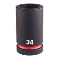 SHOCKWAVE™ IMPACT DUTY TRIECIENIZTURĪGAS UZGRIEŽŅU MUCIŅAS, 34 MM 1" IMPACT SOCKET DEEP - 1PC, 4932480428 MILWAUKEE