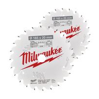 RIPZĀĢU ASMEŅI ROKAS RIPZĀĢIEM, CSB TWIN PACK 165 X 20 X 40T/40T - 2 PC, 4932492433 MILWAUKEE