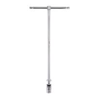 T-VEIDA ROKTURU AR ŠARNĪRVEIDA SEŠSTŪRA METRISKAJĀM MUCIŅĀM KOMPLEKTS, T-BAR HANDLE WITH SWIVEL SOCKET HEX 19MM, 4932492688 MILWAUKEE