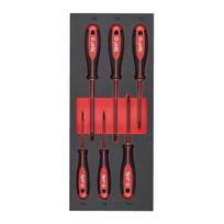 TRĪSPLAKŅU ROKTURA SKRŪVGRIEŽU PUTU MATERIĀLA IELIKTŅU KOMPLEKTI, SCREWDRIVER TX SET 2 FOAM INSERT - 6 PC, 4932492392 MILWAUKEE