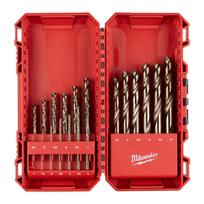 Milwaukee RED COBALT HSS-G kobalto grąžtų rinkinys 4932493867, 19 vnt., ⌀1-10mm, DIN 338, 135°