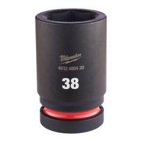 SHOCKWAVE™ IMPACT DUTY TRIECIENIZTURĪGAS UZGRIEŽŅU MUCIŅAS, 38 MM 1" IMPACT SOCKET DEEP - 1PC, 4932480430 MILWAUKEE