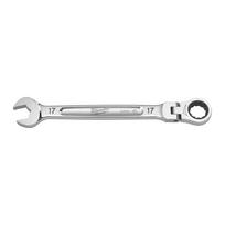 MAX BITE™ KOMBINĒTĀ UZGRIEŽŅU ATSLĒGA AR LOKANU GALVU UN SPRŪDRATU, MAXBITE FLEX HEAD RATCHETING SPANNER - METRIC - 17 MM, 4932480190 MILWAUKEE